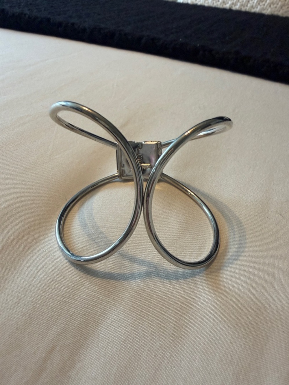 Silver Loop Statement Cuff Bracelet